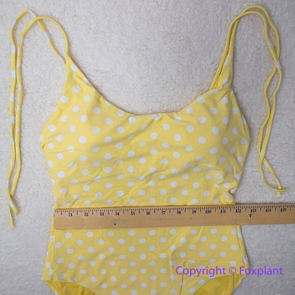NEW Onia Polka Dot Sunshine Yellow Ginny One Piece Swimsuit, size L - Picture 5 of 16